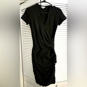 James Perse Ruched Dress Black Heather Size 0